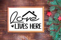 Love Lives Here Sign SVG, Farmhouse Christmas Sign Product Image 3