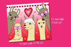 love llamas valentine skinny tumbler template