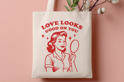 Love Looks Good On You SVG | Retro Self Love Valentine PNG Product Image 2