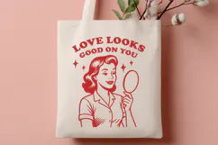 Love Looks Good On You SVG | Retro Self Love Valentine PNG Product Image 2