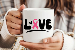 LOVE SVG | Breast Cancer Awareness SVG Product Image 3