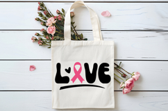 LOVE SVG | Breast Cancer Awareness SVG Product Image 4