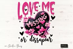 Love Me Or Disappear Funny PNG | Crazy Girlfriend PNG Product Image 4