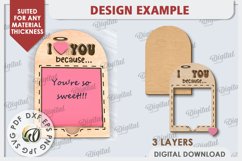 Love Message Note Holders Laser Cut Bundle. Love SVG Product Image 8