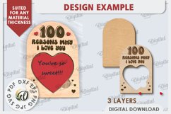 Love Message Note Holder Laser Cut. Love Sign SVG Product Image 3