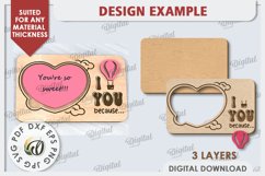 Love Message Note Holder Laser Cut. Love Sign SVG Product Image 3