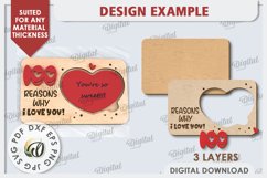 Love Message Note Holders Laser Cut Bundle. Love SVG Product Image 11