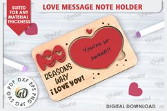 Love Message Note Holders Laser Cut Bundle. Love SVG Product Image 9