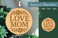 Love Mom Lasercut Decoration Product Image 1