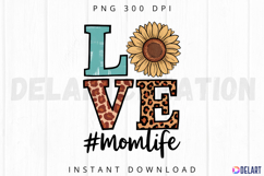 Love #momlife Sublimation PNG Product Image 1