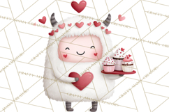 Love Monster Valentine Clipart Cute Kawaii PNG Product Image 2