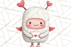 Love Monster Valentine Clipart Cute Kawaii PNG Product Image 5