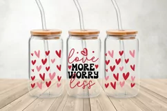 Love More Worry Less SVG, Valentine's Day SVG Design Product Image 2