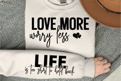 Love More Worry Less SVG Design Product Image 2