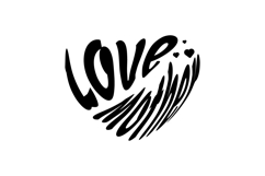 Love mother lettering typography design graphic Product Image 1
