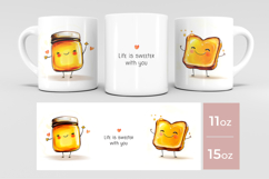 Valentines Day Sublimation Mug Wrap, couple mug wrap Product Image 2