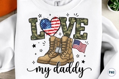Love My Daddy Png, Dad Military Png Product Image 1