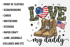 Love My Daddy Png, Dad Military Png Product Image 3