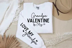 Grandpa Valentine Is My Sleeve SVG, Positivity SVG Design Product Image 3