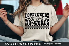 Autism Awareness SVG Design - Love Needs No Words Product Image 2