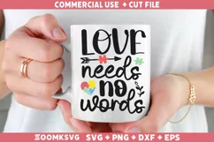Love needs no words SVG | Autism SVG | Autism PNG Product Image 2