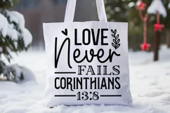 Love Never Fails Corinthians SVG, Christian SVG Design Product Image 3