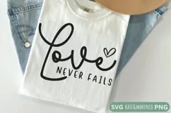 Love Never Fails SVG | Christian Valentine SVG Product Image 2