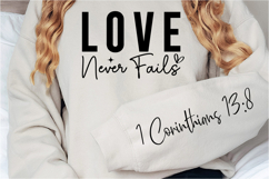 Love never fails Sleeve SVG Design Product Image 2