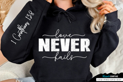Love Never Fails Sleeve SVG Design Product Image 1