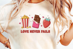 Love Never Fails Valentine&#039;s Day PNG Product Image 3