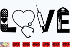 Love Nurse SVG | Nurse SVG | Nurse Life SVG | Nursing SVG Product Image 1