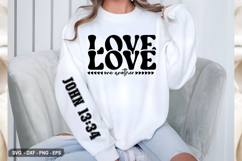 Love One Another - Christian Sleeve T-Shirt Design Product Image 2