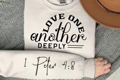 Love One Another Deeply Sleeve SVG Design Product Image 3