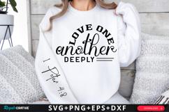 Love One Another Deeply Sleeve SVG Design Product Image 1
