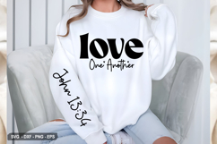 Love One Another - Christian Sleeve T-Shirt Design Product Image 2