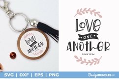 Love One Another SVG | Christian Keychain Cut File Product Image 1