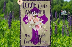 Love One Another Door Hanger, Bible Verse PNG, Sublimation Product Image 5