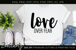 Love Over Fear Christian Quote SVG Jesus Faith T-shirt Mug Product Image 3