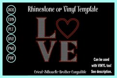 Valentines Day Rhinestone or Vinyl SVG Template - Love Heart Product Image 1