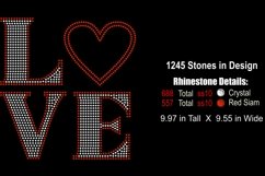 Valentines Day Rhinestone or Vinyl SVG Template - Love Heart Product Image 2