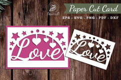 Love Papercut Card SVG Product Image 1