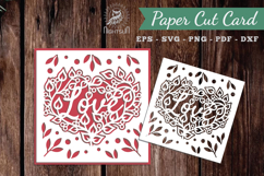 Love Papercut Card SVG Product Image 1