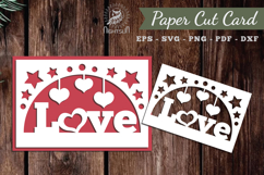 Love Papercut Card SVG Product Image 1