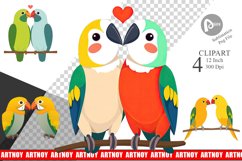 Clipart Love Parrot Product Image 1