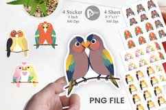Sticker Love Parrot Product Image 1