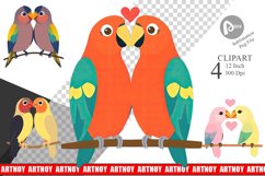 Clipart Love Parrot Product Image 1