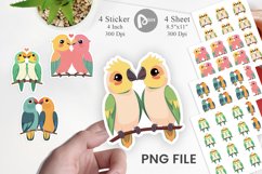 Sticker Love Parrot Product Image 1