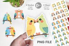 Sticker Love Parrot Product Image 1