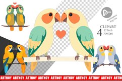 Clipart Love Parrot Product Image 1