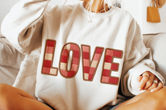 Love Valentine Patchwork PNG, Valentine's Day PNG, Xoxo PNG Product Image 2